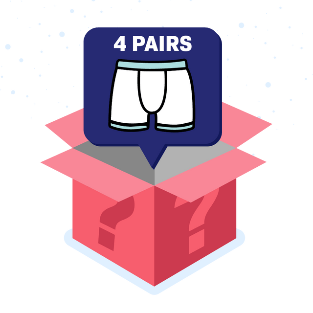 Mens Boxer Shorts Bundle - 4 Pack Mystery Box