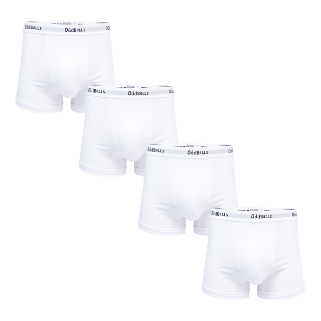 Classic White Bundle - Mens Boxer Shorts 4 Pack Bundle