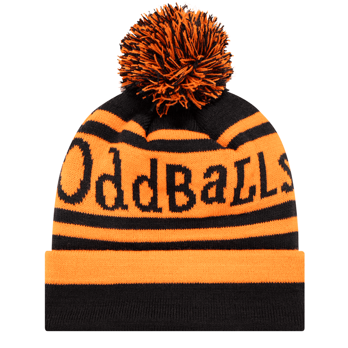 Orange Black Bobble Hat