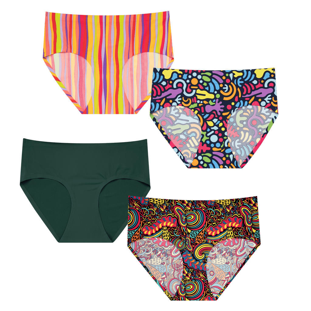 Bloom Bundle Ladies Seamless Full Briefs 4 Pack Bundle