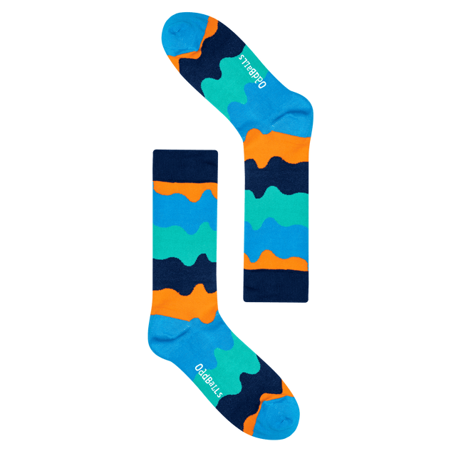 Orange Waves - Socks