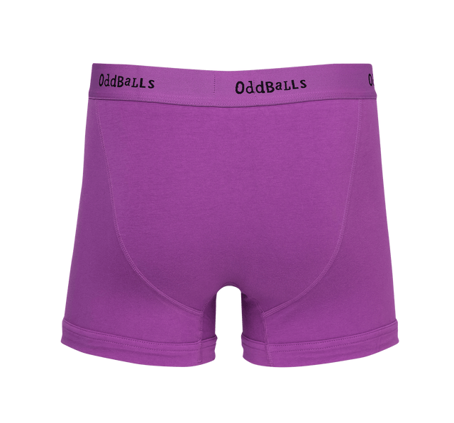 Purple & Black - Mens Boxer Shorts