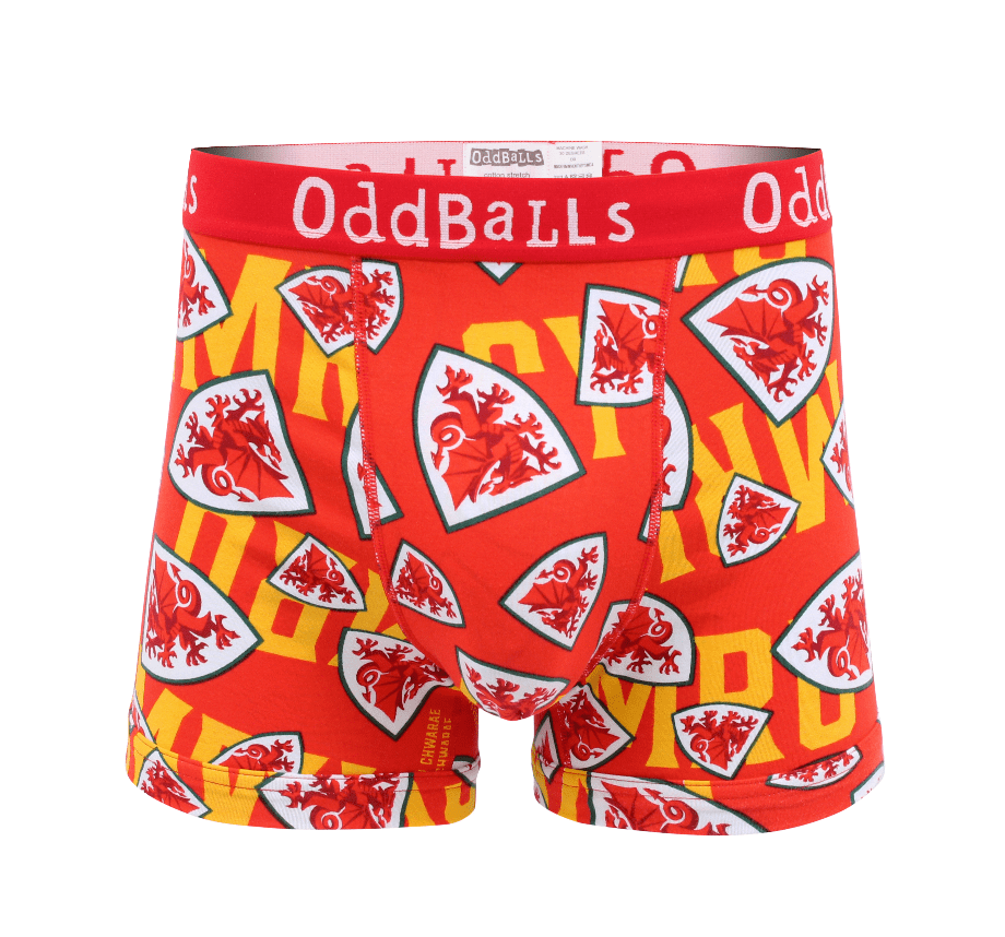 OddBalls - FA Wales Red 2020 - Mens Boxer Shorts