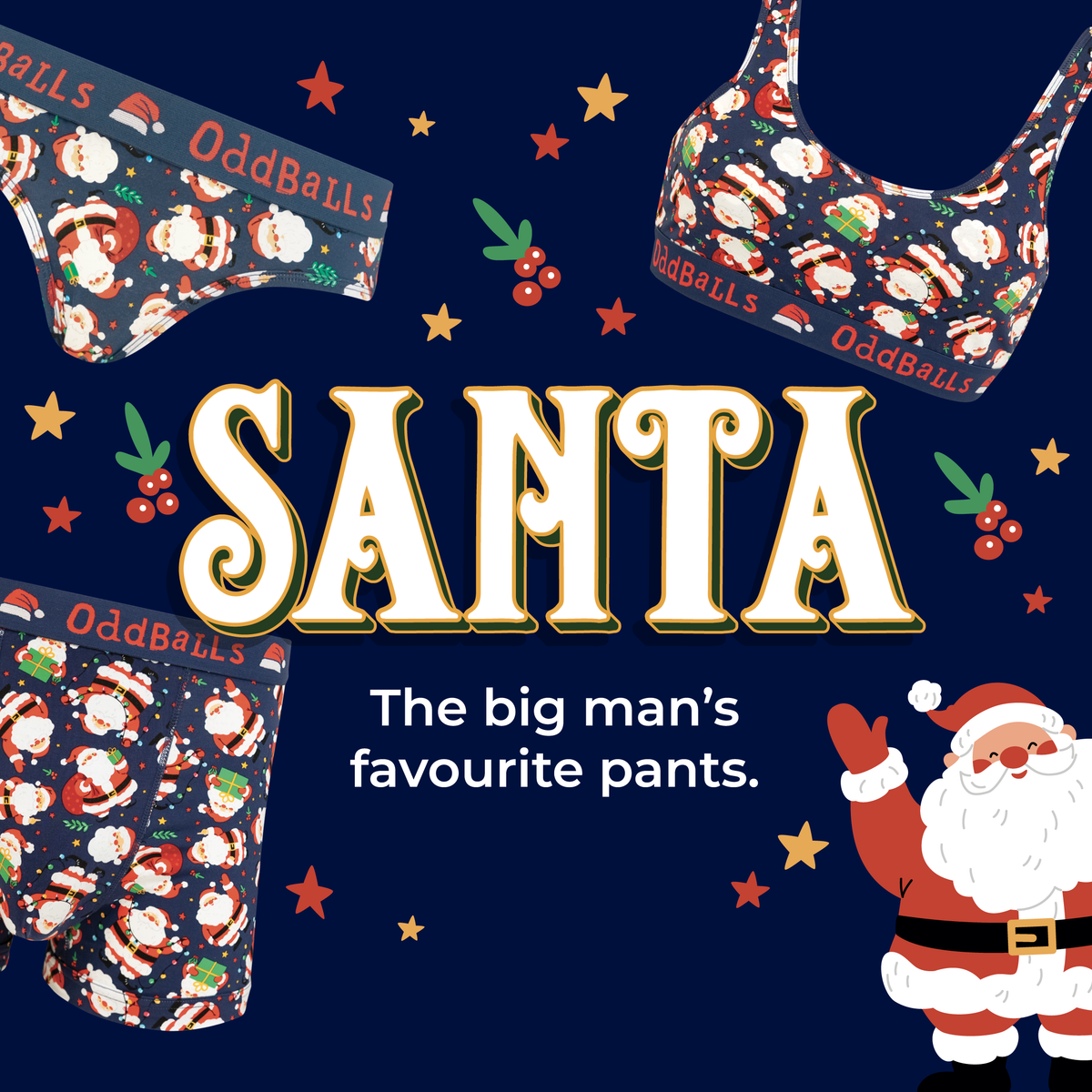 Santa Underoos Santa Claus | Christmas Gifting | OddBalls