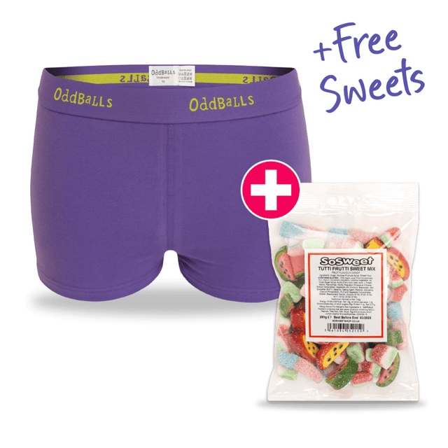 Sugar Plums - Ladies Boxer Shorts & Sweets Bundle