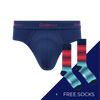 Men's Plain Cotton Brief Subscription - Monthly Underwear (Free Socks + Free Delivery!)