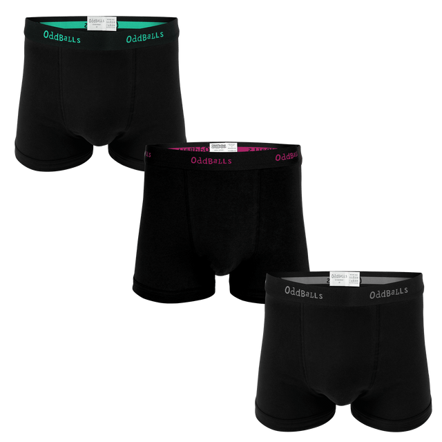 All Black Classics Bundle - Mens Boxer Shorts 3 Pack Bundle