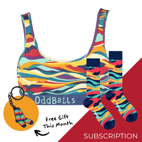 Women's Patterned Bralette Subscription - 12 Month Prepaid (Free Socks + Free Delivery!)