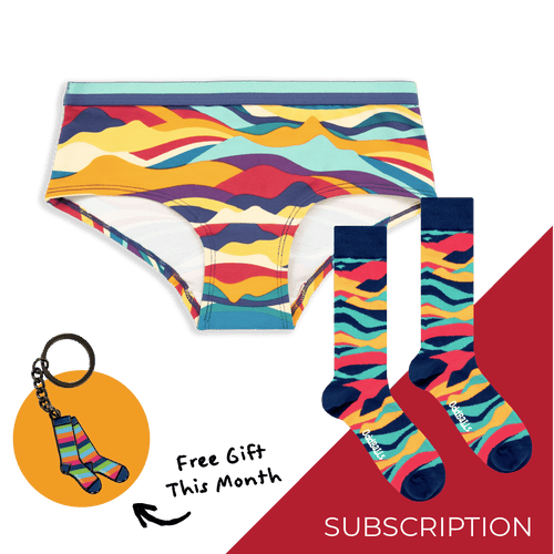 Girlies Girls Knickers Subscription - 12 Month Prepaid (Free Socks + Free Delivery!)