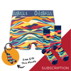 Women's Patterned Cotton Boxer Shorts Subscription - Monthly (Free Socks + Free Delivery!)