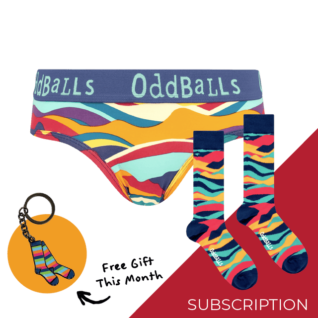 Women's Patterned Brief Knickers Subscription - Monthly (Free Socks + Free Delivery!)