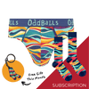 Men's Patterned Cotton Briefs Subscription - 12 Months Prepaid (Free Socks + Free Delivery!)