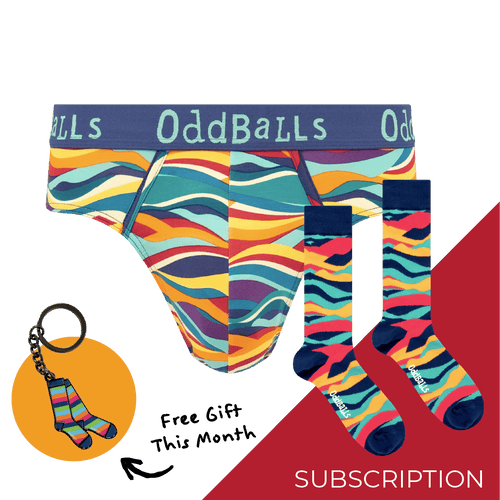 Men's Patterned Cotton Briefs Subscription - Monthly (Free Socks + Free Delivery!)