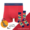 Men's Plain Cotton Boxer Shorts Subscription - Monthly Underwear (Free Socks + Free Delivery!)