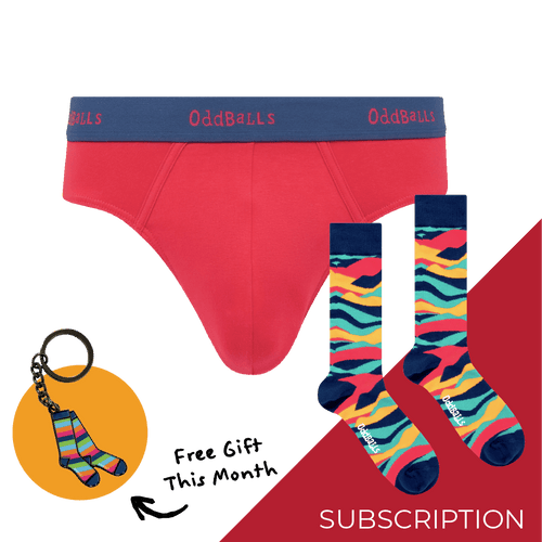 Men's Plain Cotton Brief Subscription - Monthly Underwear (Free Socks + Free Delivery!)