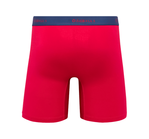 Alpine Red - Mens Bamboo Boxer Shorts
