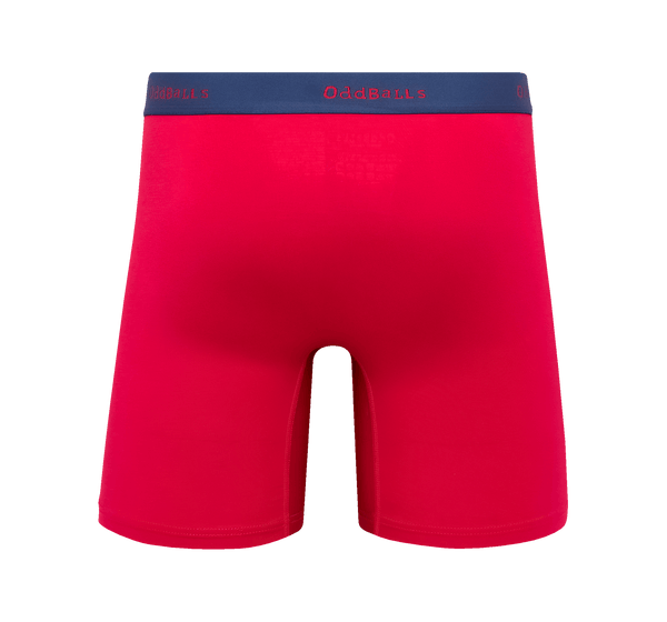 Alpine Red - Mens Bamboo Boxer Shorts