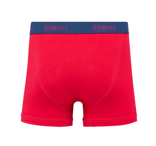 Alpine Red - Mens Cotton Boxer Shorts