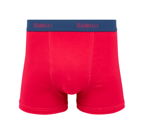 Alpine Red - Mens Cotton Boxer Shorts