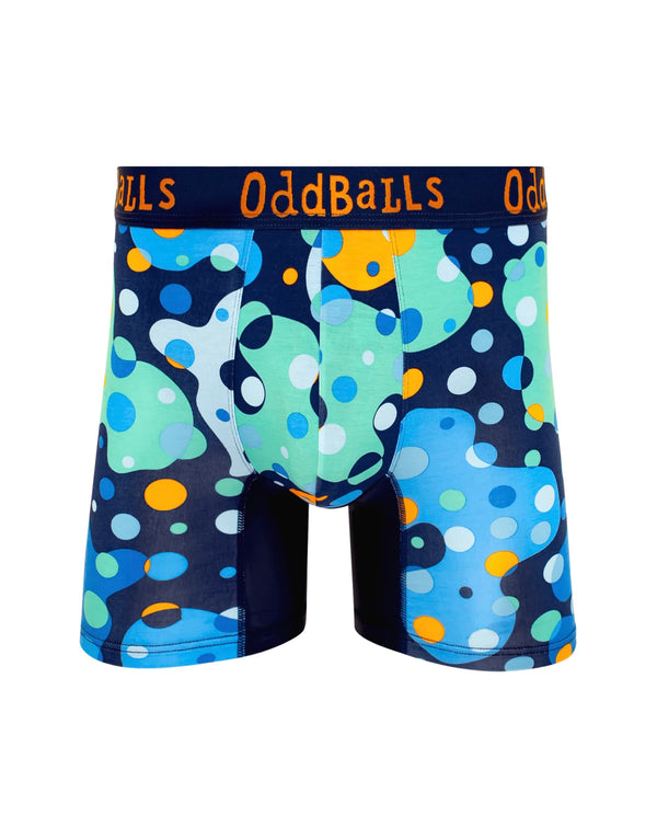 Space, tartan & paisley print bamboo boxer shorts 3 pack