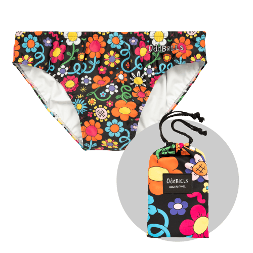 Petal Power - Mens Swimming Briefs & Towel Bundle