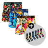 Fathers Day Bundle - Mens Boxer Shorts & Matching Socks Bundle