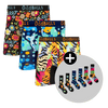 Fathers Day Bundle - Mens Bamboo Boxer Shorts & Matching Socks