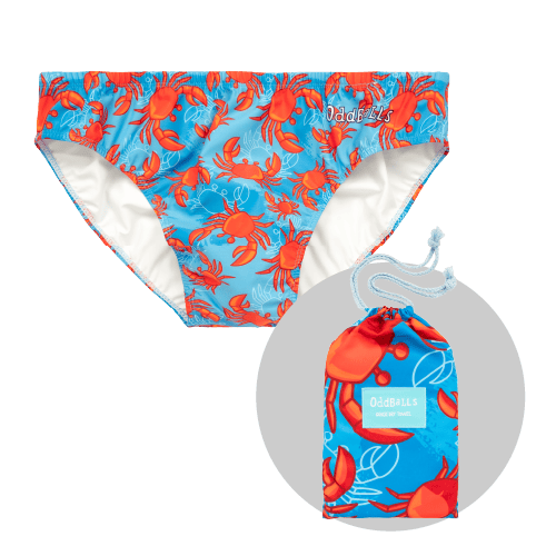 Crabs - Mens Swimming Briefs & Towel Bundle