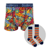Wilderness Bundle - Mens Cotton Boxer Shorts & Matching Sock