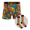Puzzle Bundle - Mens Cotton Boxer Shorts & Matching Sock
