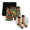 Puzzle Bundle - Mens Cotton Boxer Shorts 2 Pack & Matching Socks
