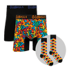 Puzzle Bundle - Mens Bamboo Boxer Shorts 2 Pack & Matching Socks