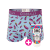 Aubergine emoji® - Mens Boxer Shorts & Ball Deodorant Bundle
