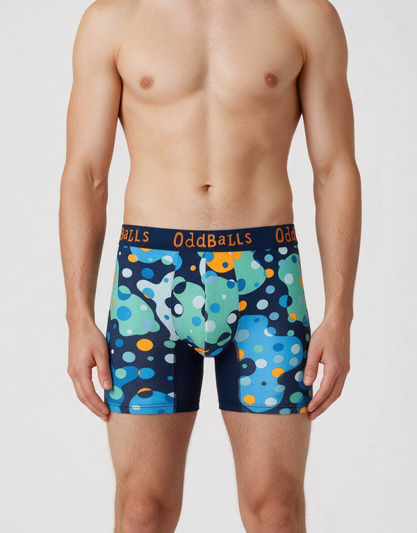 Space, tartan & paisley print bamboo boxer shorts 3 pack