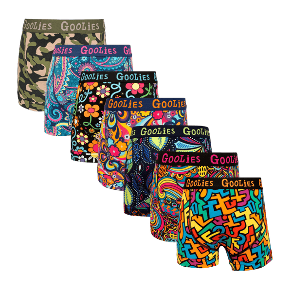 Bargain Bums Bundle - Kids Cotton Boxer Shorts 7 Pack back
