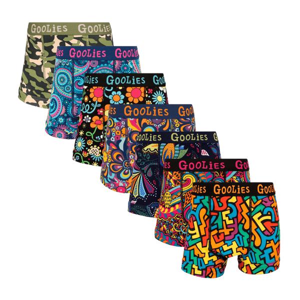 Bargain Bums Bundle - Kids Cotton Boxer Shorts 7 Pack front