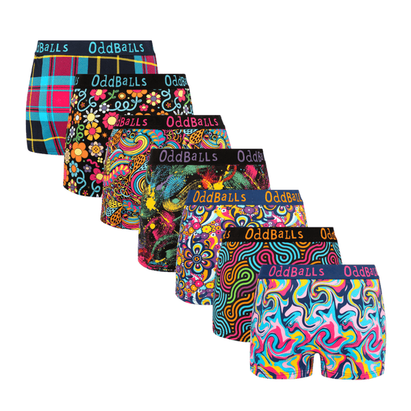 Bargain Bums Bundle - Ladies Cotton Boxer Shorts 7 Pack back