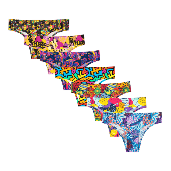 Bargain Bums Bundle - Ladies Seamless Brazilian Briefs 7 Pack front