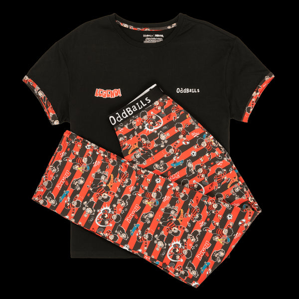 Beano Black and Red - Women's Long Pyjamas Set (T-Shirt & Trousers)