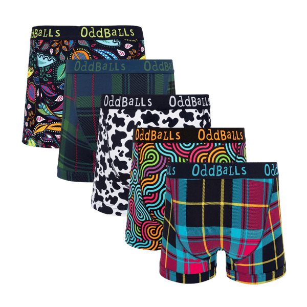 Best Bits Bundle - Mens Cotton Boxer Shorts 5 Pack back
