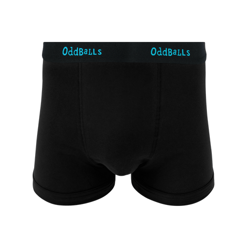 Black/Blue - Mens Cotton Boxer Shorts