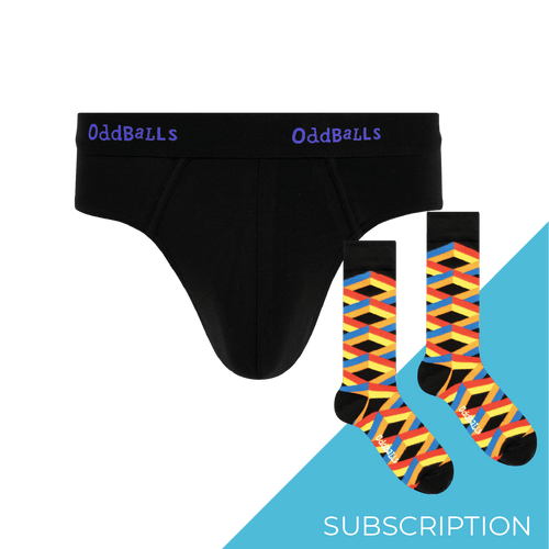 Men's Plain Cotton Brief Subscription - Monthly Underwear (Free Socks + Free Delivery!)