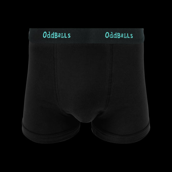 Black & Aqua - Mens Cotton Boxer Shorts