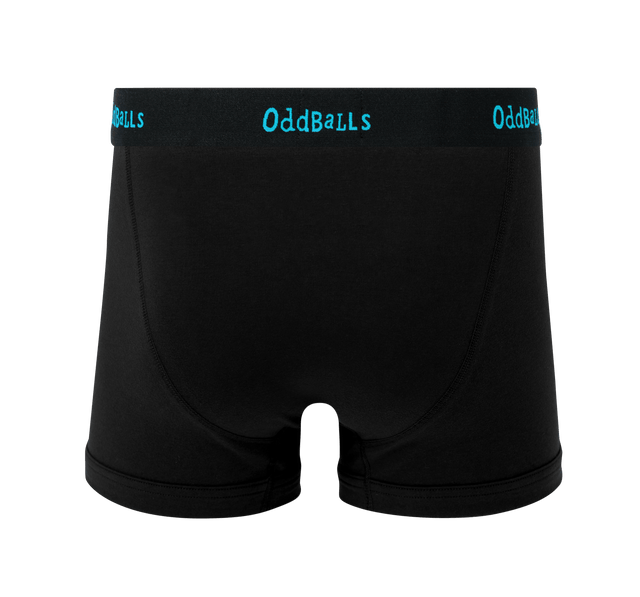 Black/Blue - Mens Boxer Shorts