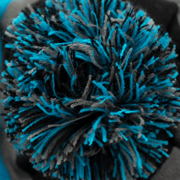 Black / Blue / Grey - Bobble Hat