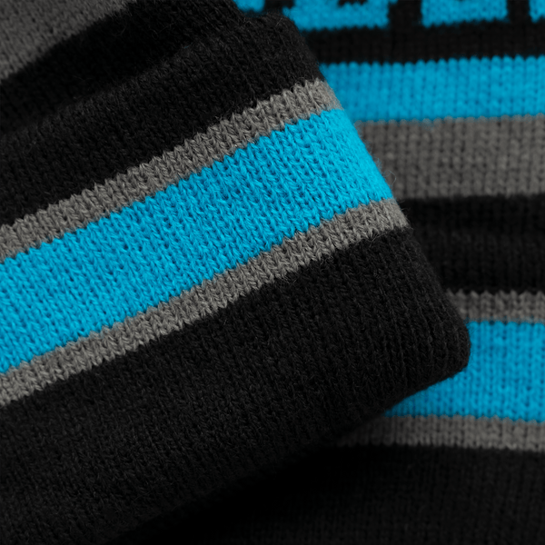 Black / Blue / Grey - Bobble Hat