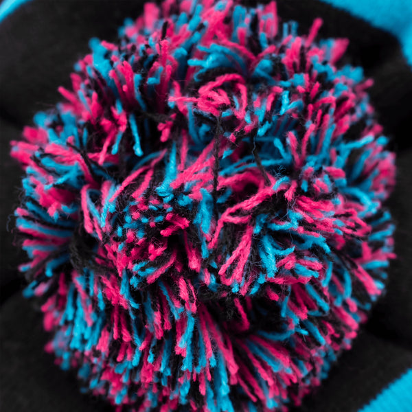 Black / Blue / Pink - Bobble Hat