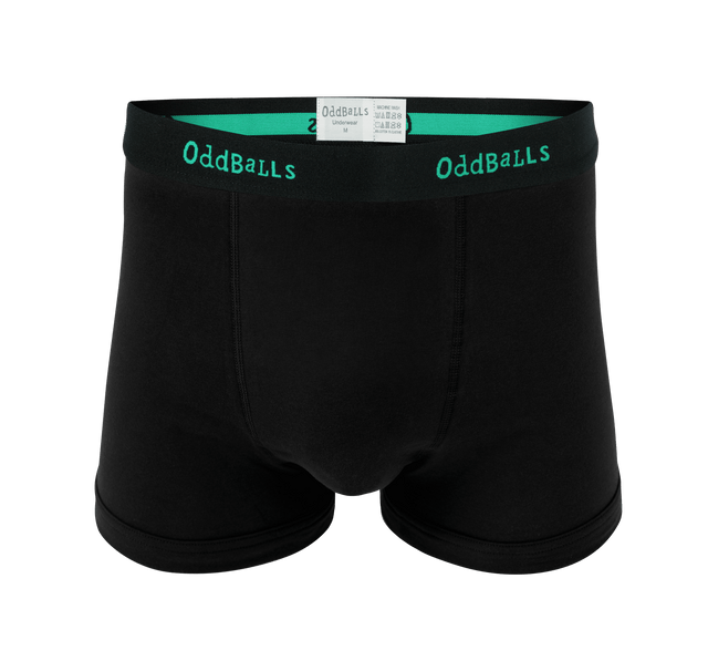 Black/Emerald OddBalls - Mens Boxer Briefs