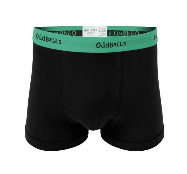 Black/Green - Mens Boxer Shorts