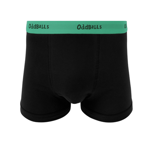 Green & Black - Mens Cotton Boxer Shorts